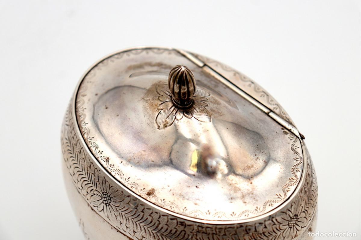 Antig&uuml;edades: Caja de plata, para el t&eacute; - Foto 3
