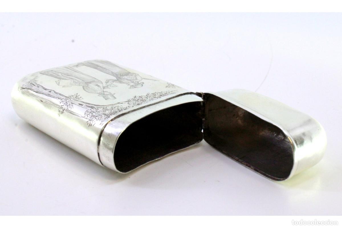 Antig&uuml;edades: Caja de cigarrillos, en plata - Foto 4