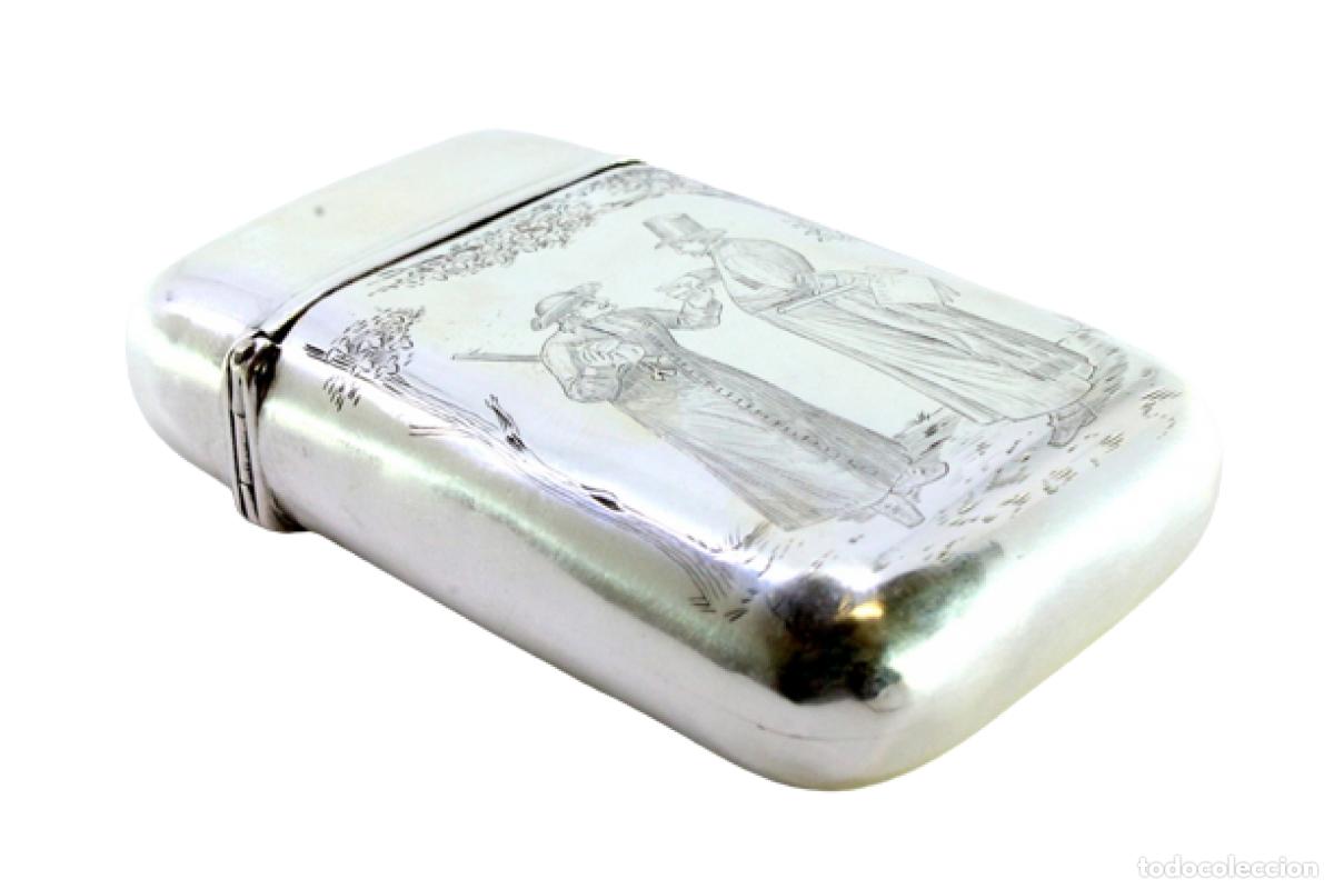 Antig&uuml;edades: Caja de cigarrillos, en plata - Foto 1