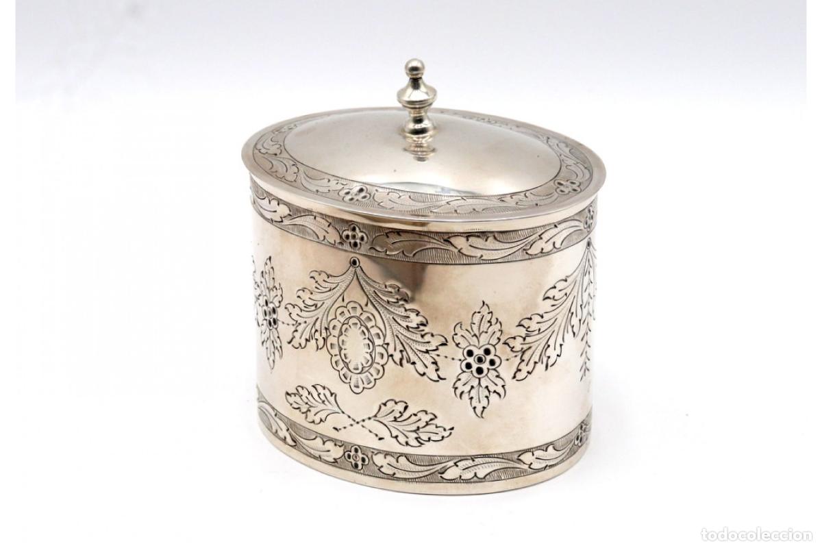 Antig&uuml;edades: Caja de plata, para el t&eacute; - Foto 4