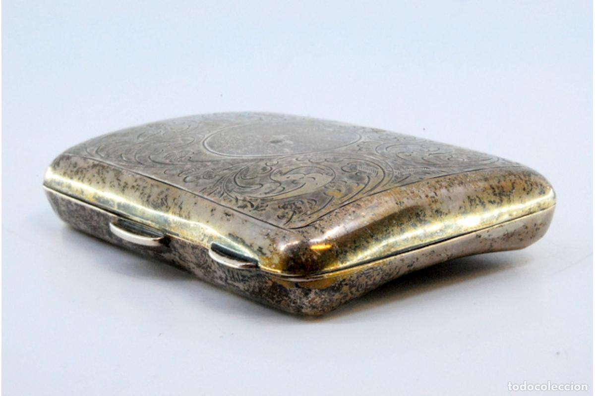 Antig&uuml;edades: Caja de cigarrillos, en plata - Foto 3