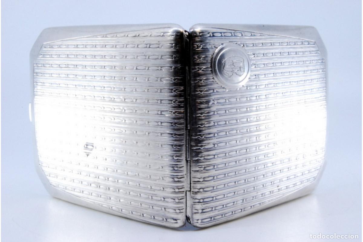 Antig&uuml;edades: Caja de cigarrillos, en plata - Foto 2