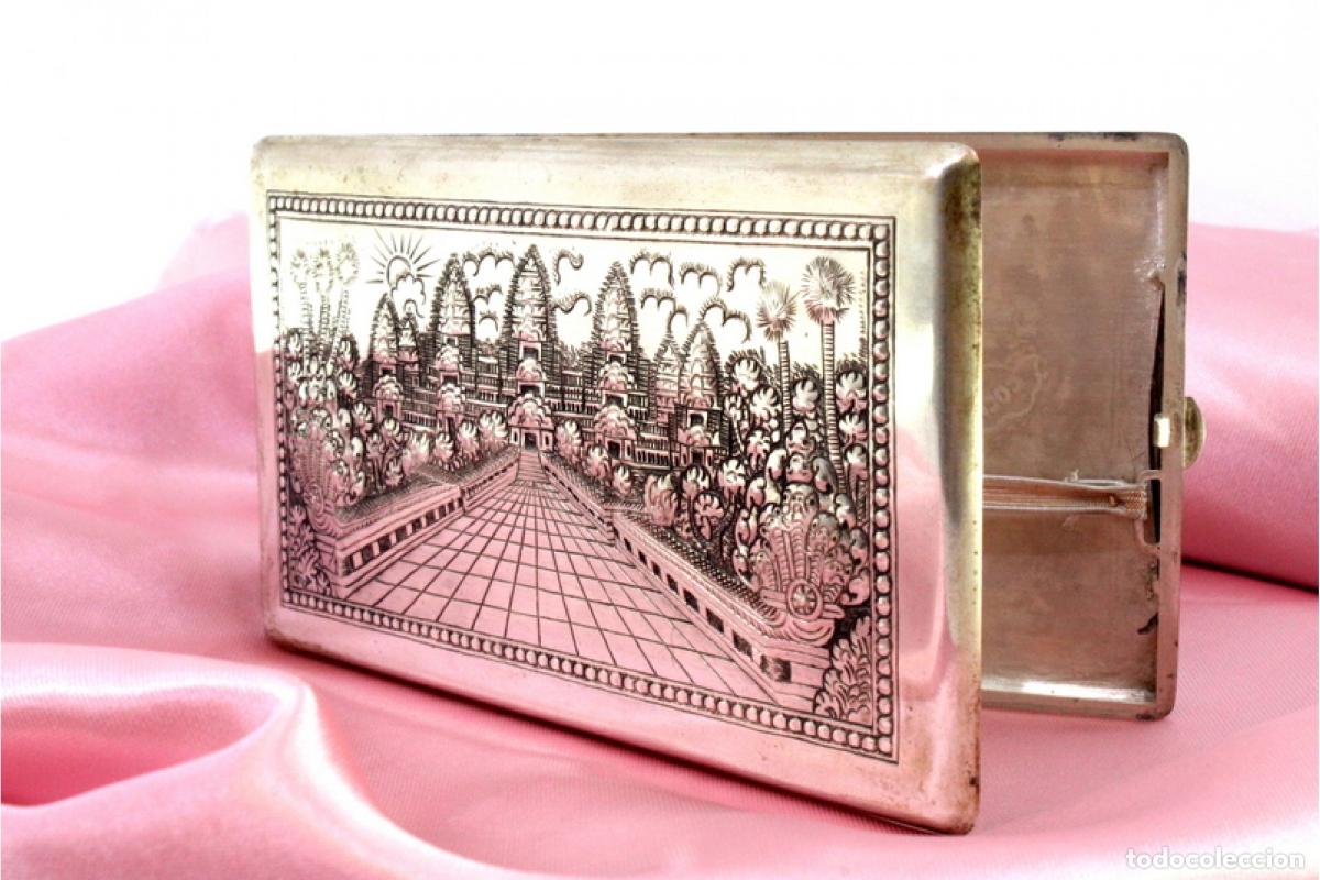 Antig&uuml;edades: Caja de cigarrillos, en plata - Foto 1