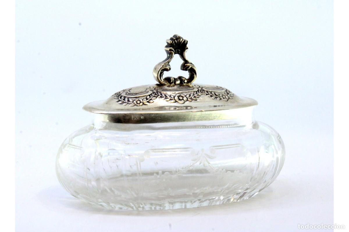 Antig&uuml;edades: Caja de cristal y plata - Foto 2