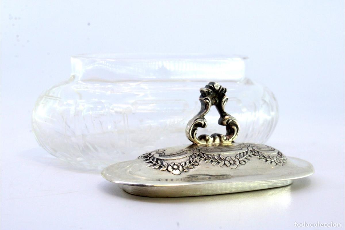 Antig&uuml;edades: Caja de cristal y plata - Foto 6