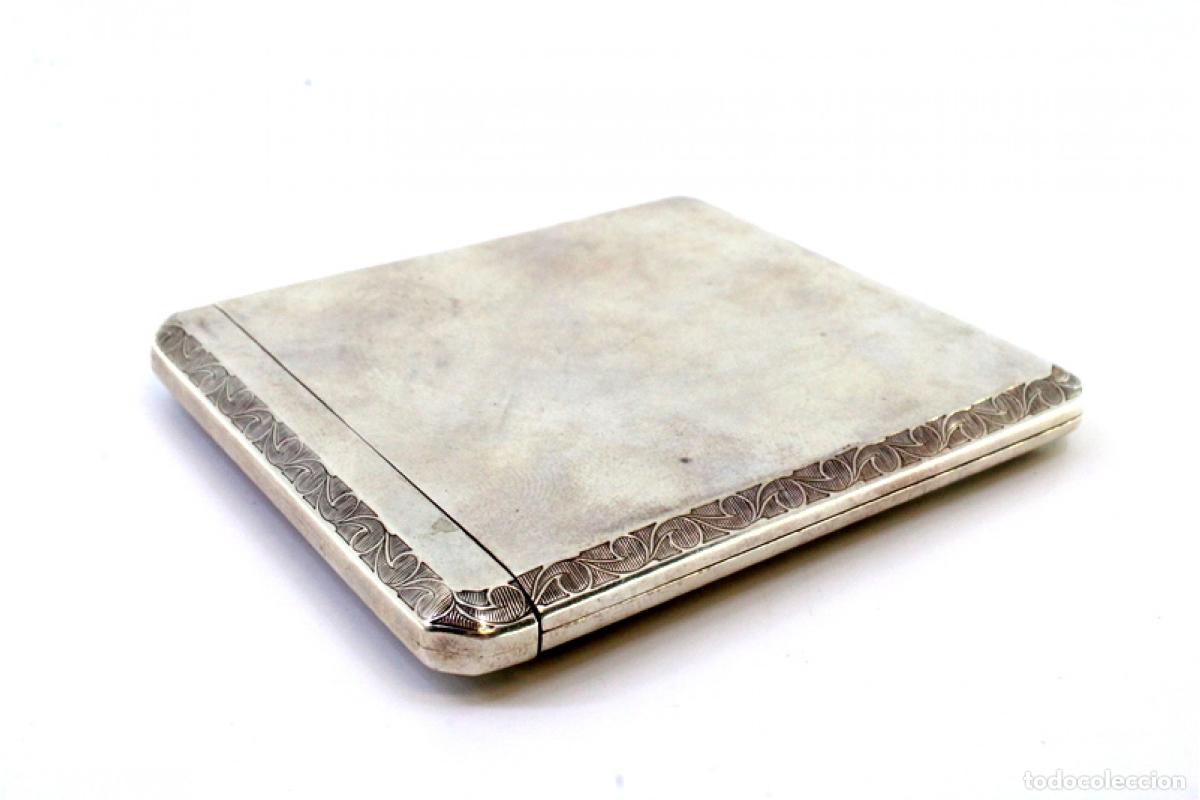 Antig&uuml;edades: Caja de cigarrillos, en plata - Foto 2