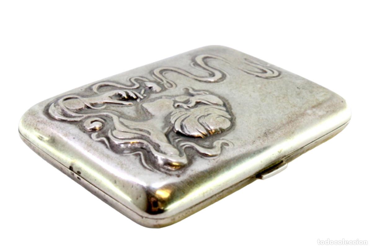 Antig&uuml;edades: Caja de cigarrillos, en plata - Foto 1