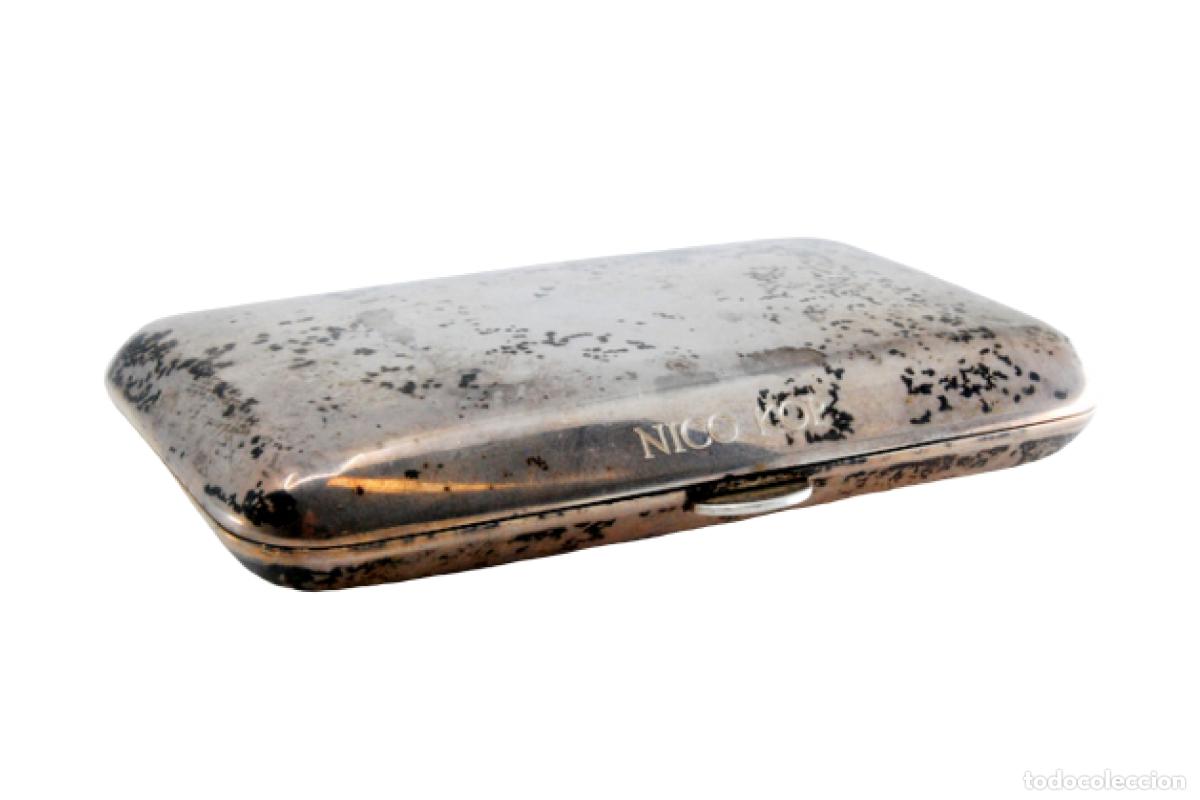 Antig&uuml;edades: Caja de cigarrillos, en plata - Foto 1