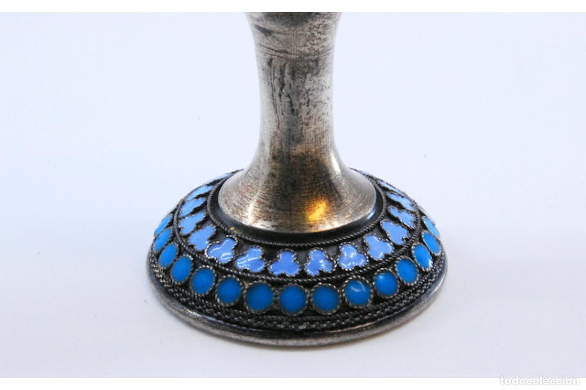 Antig&uuml;edades: C&aacute;liz cloisonn&eacute; de plata rusa - Foto 2