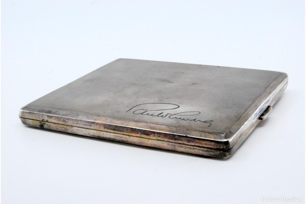 Antig&uuml;edades: Caja de cigarrillos, en plata - Foto 3