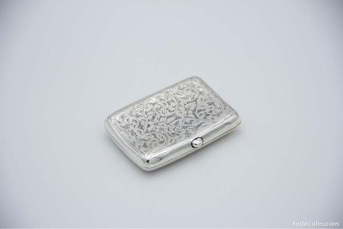Antig&uuml;edades: Caja de cigarrillos, en plata - Foto 8