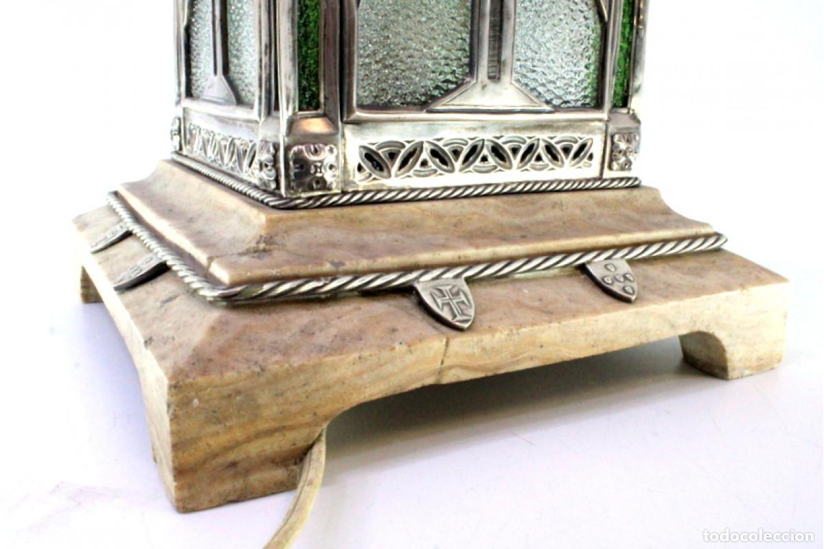 Antig&uuml;edades: L&aacute;mpara de plata - Foto 8