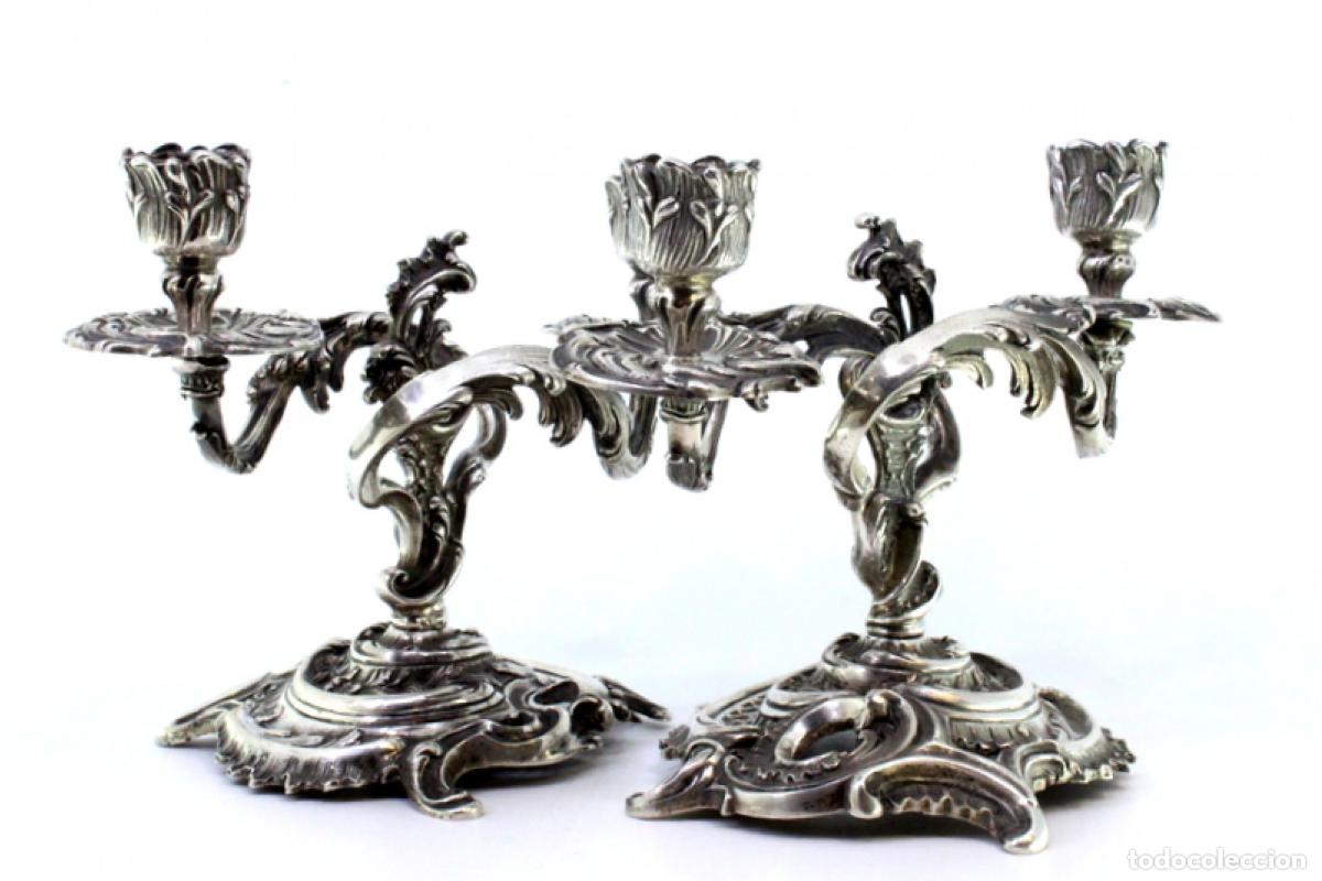 Antig&uuml;edades: candelabros de plata - Foto 2