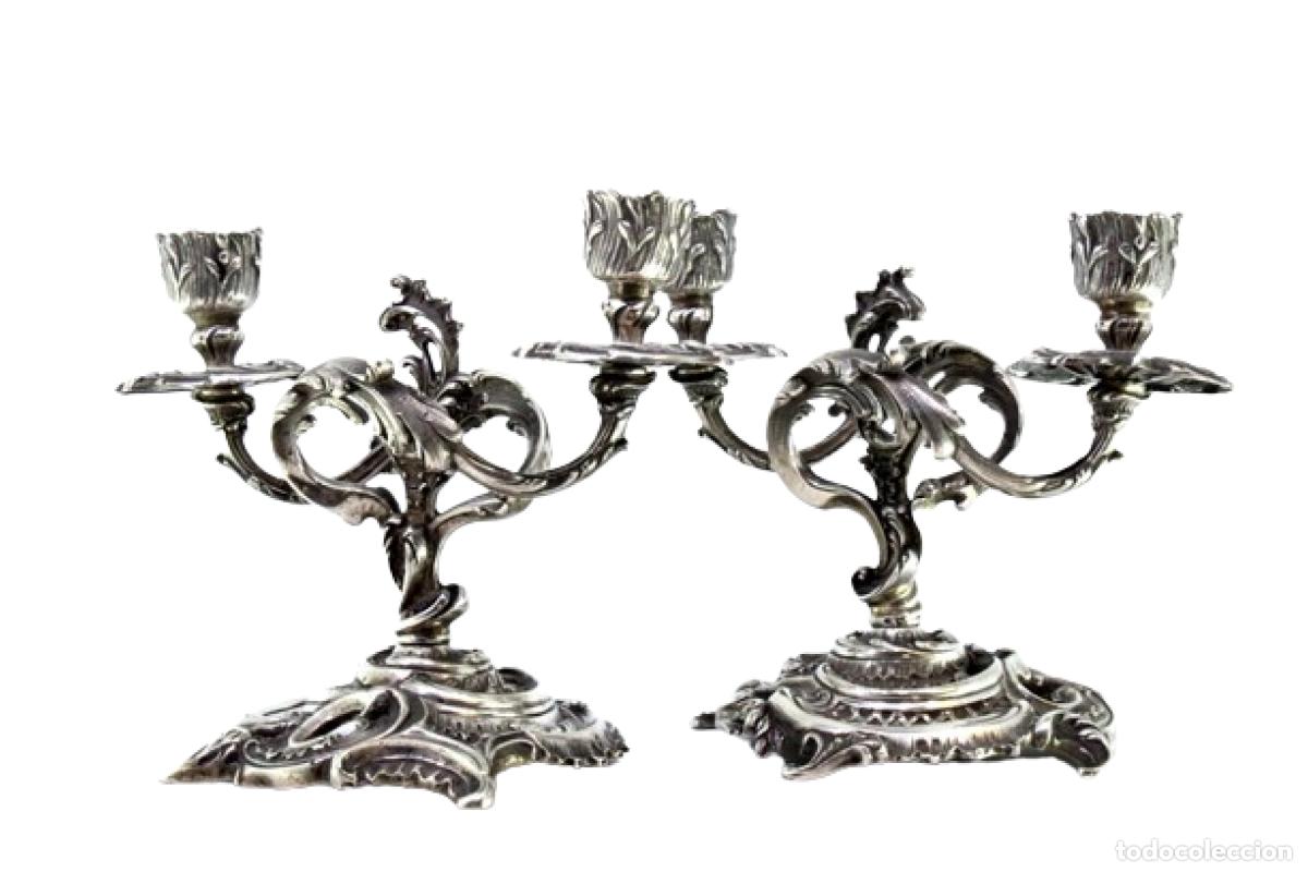 Antig&uuml;edades: candelabros de plata - Foto 1