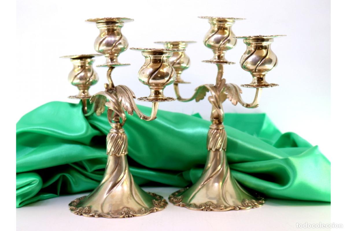 Antig&uuml;edades: candelabros de plata - Foto 4