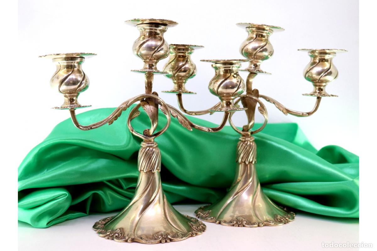 Antig&uuml;edades: candelabros de plata - Foto 7