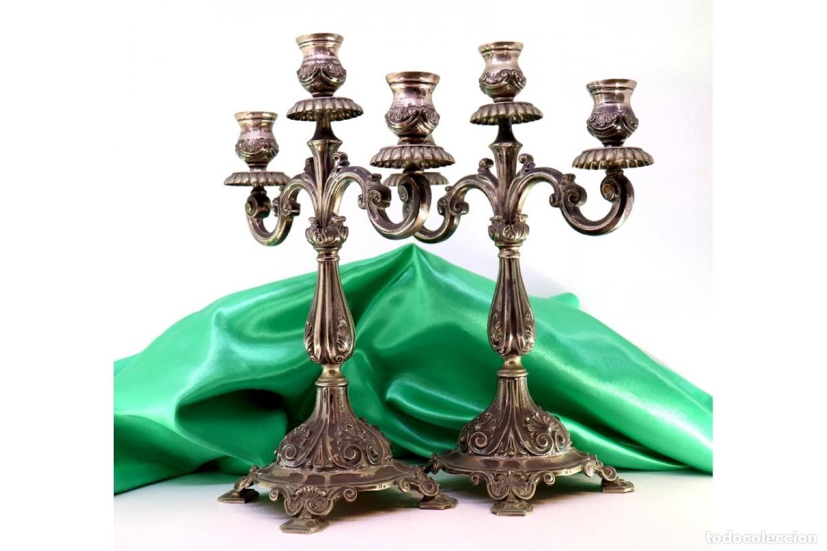 Antig&uuml;edades: candelabros de plata - Foto 5
