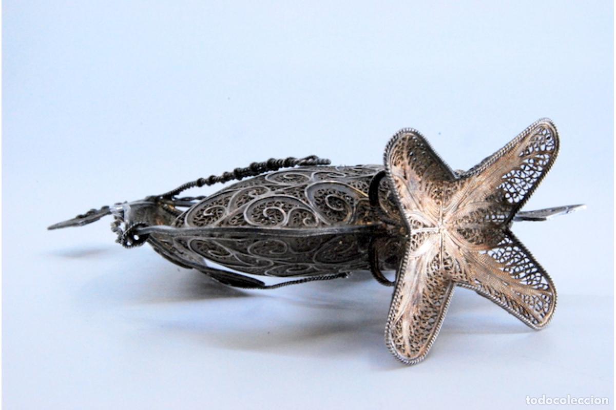 Antig&uuml;edades: Carabela de filigrana de plata. - Foto 4