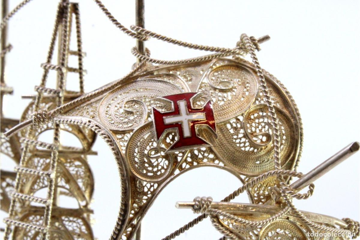 Antig&uuml;edades: Carabela de filigrana de plata. - Foto 4