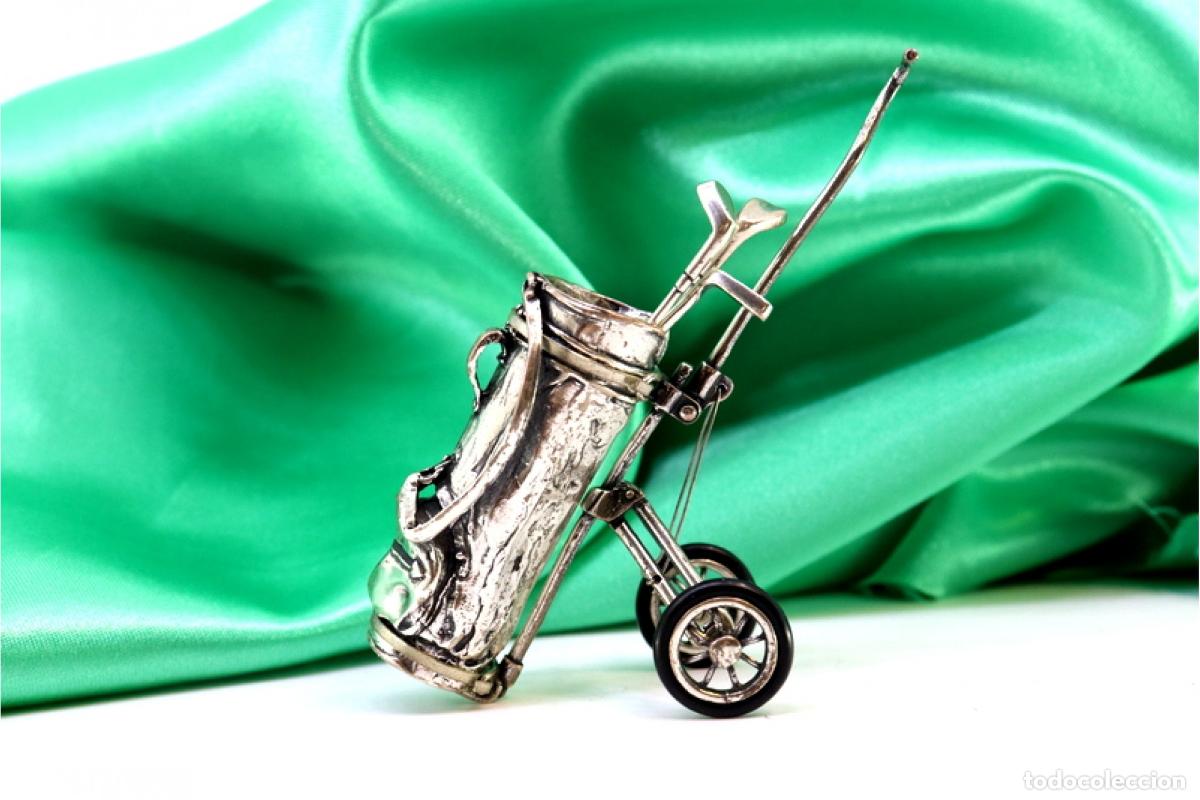 Antig&uuml;edades: Carrito de golf, en color plata. - Foto 2