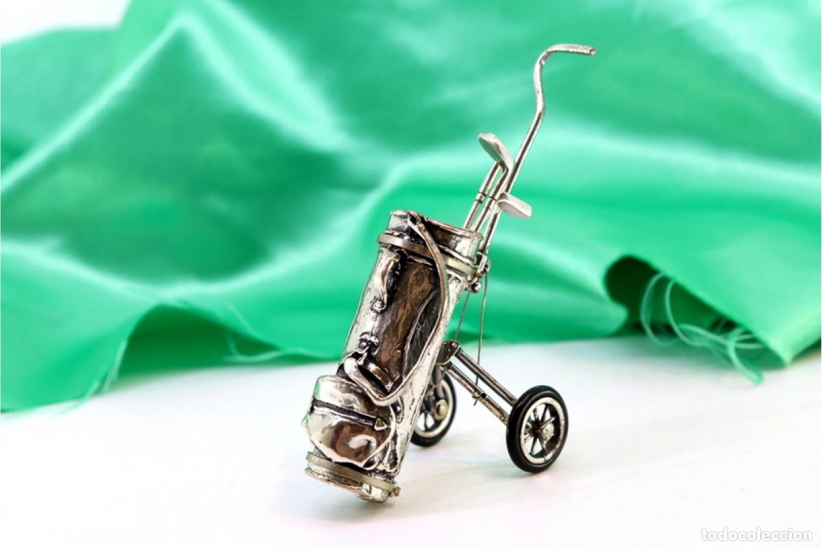 Antig&uuml;edades: Carrito de golf, en color plata. - Foto 6
