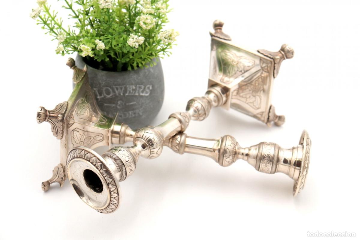 Antig&uuml;edades: candelabros de plata - Foto 4
