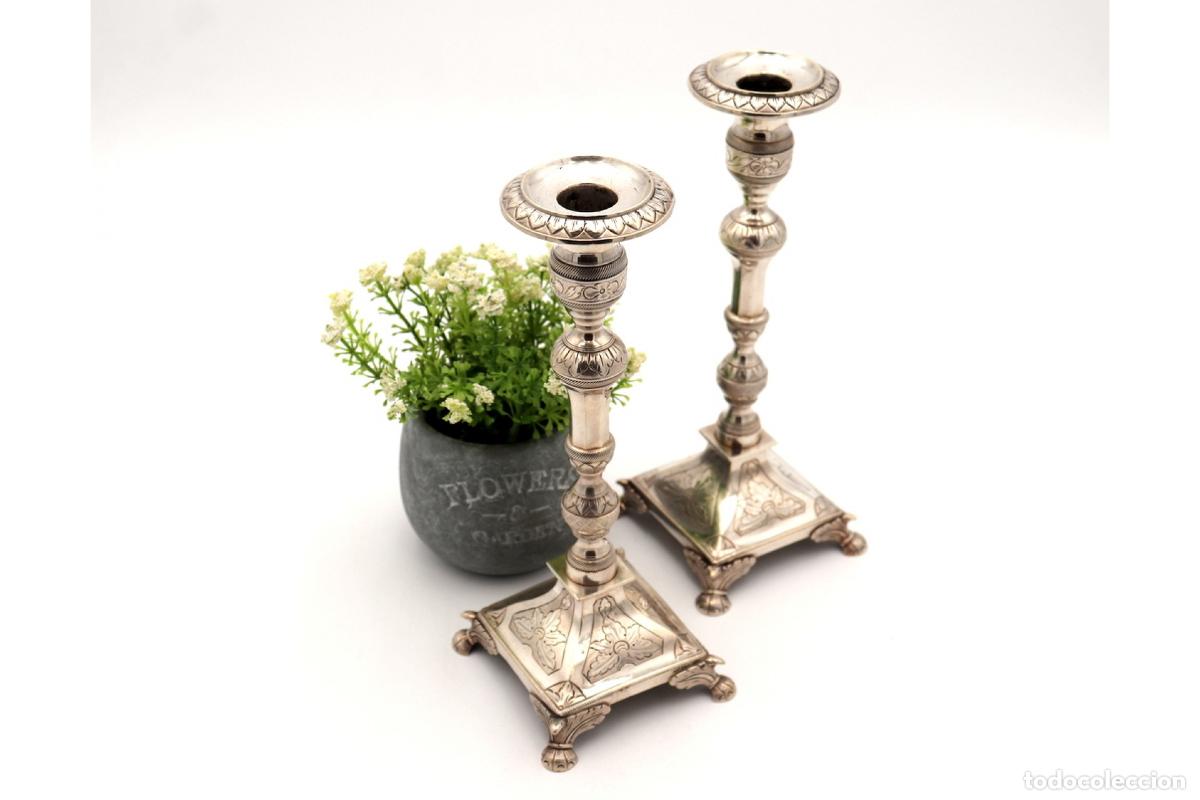 Antig&uuml;edades: candelabros de plata - Foto 1