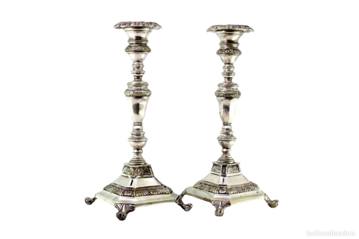 Antig&uuml;edades: candelabros de plata - Foto 1