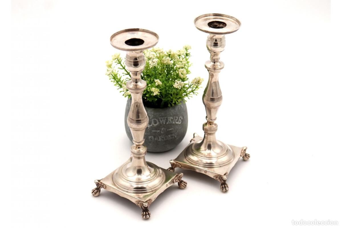 Antig&uuml;edades: candelabros de plata - Foto 1