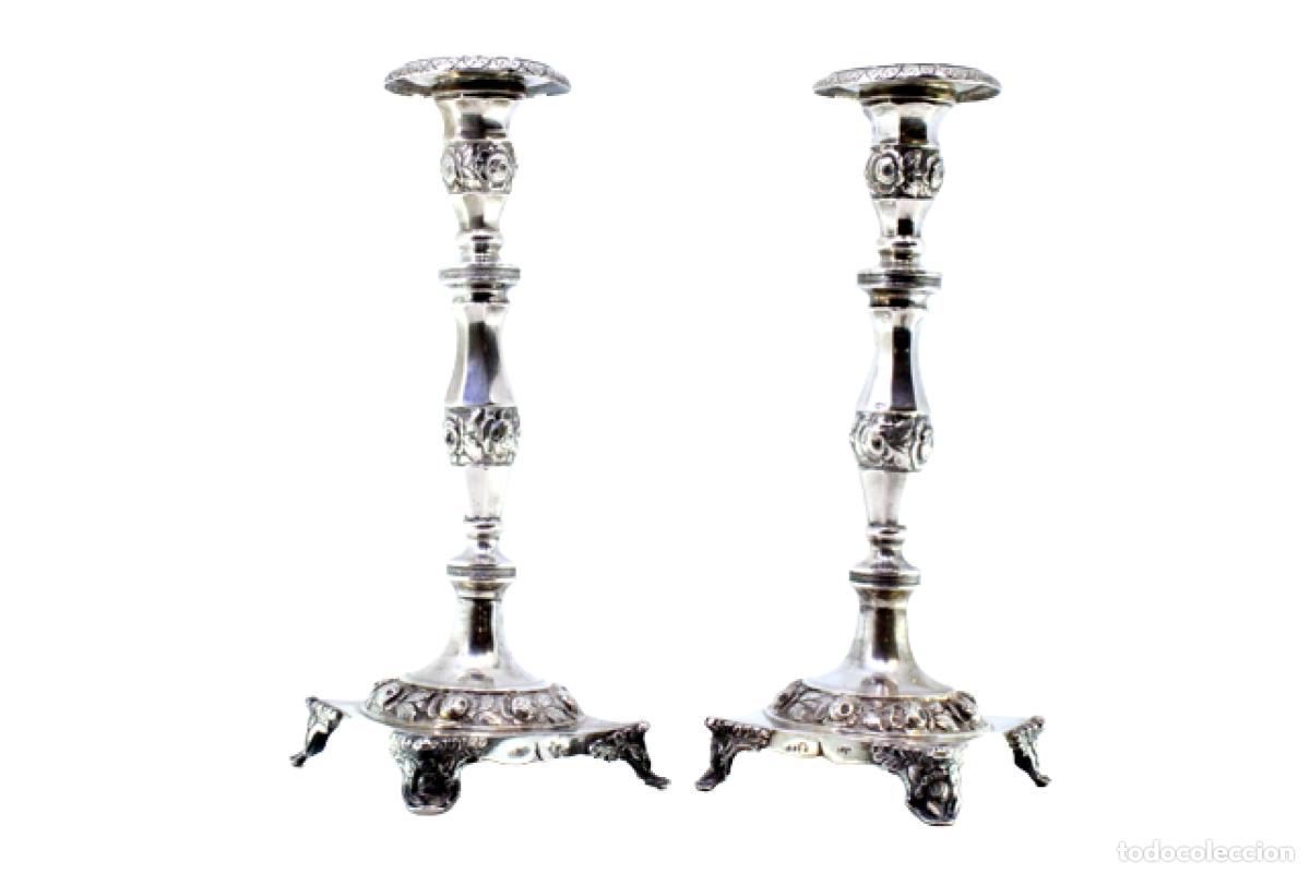 Antig&uuml;edades: candelabros de plata - Foto 1
