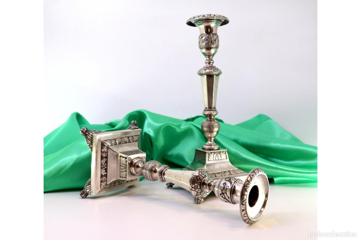 Antig&uuml;edades: candelabros de plata - Foto 2