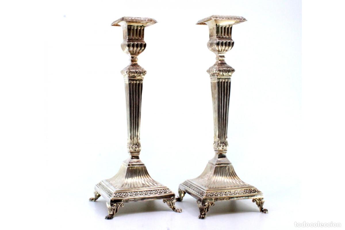 Antig&uuml;edades: candelabros de plata - Foto 2