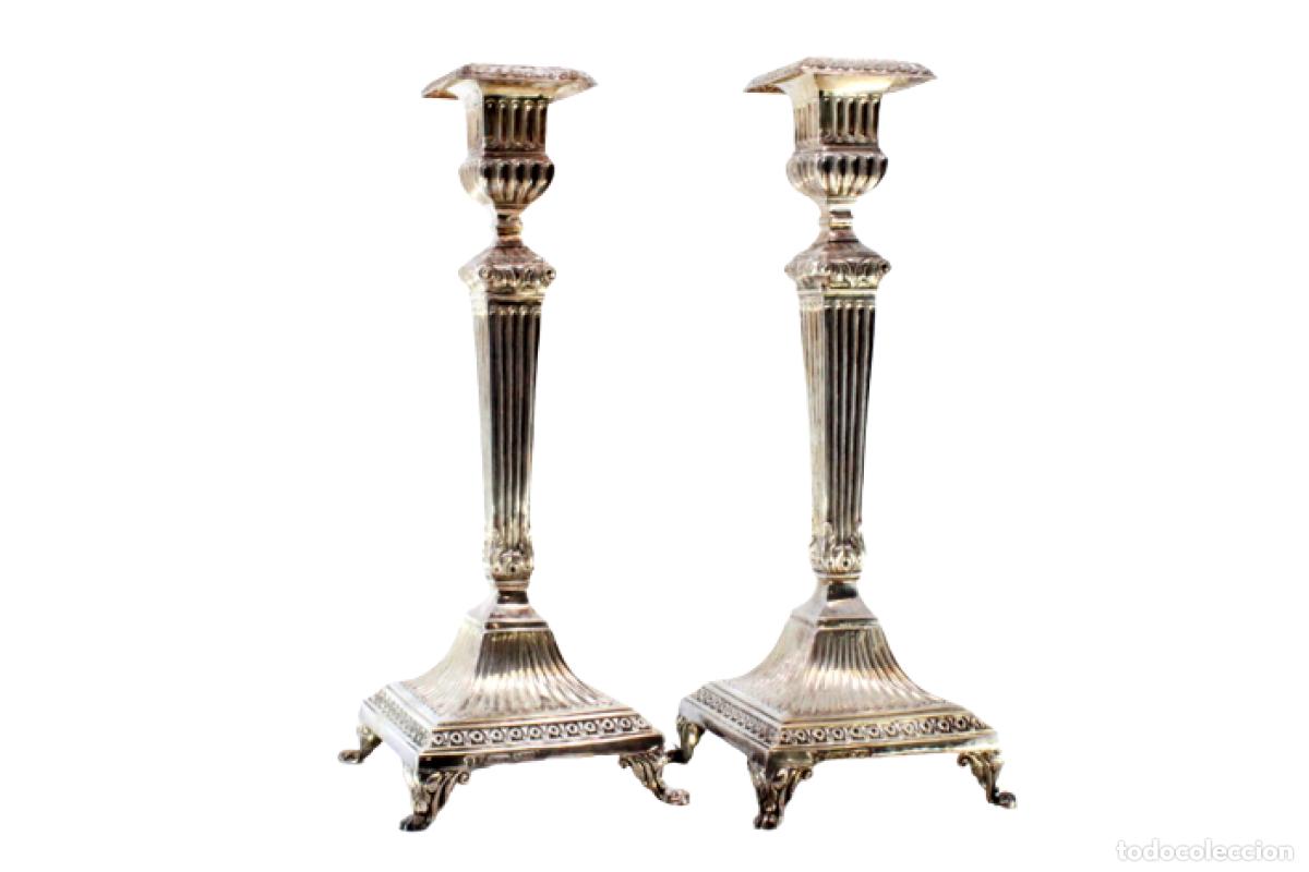 Antig&uuml;edades: candelabros de plata - Foto 1