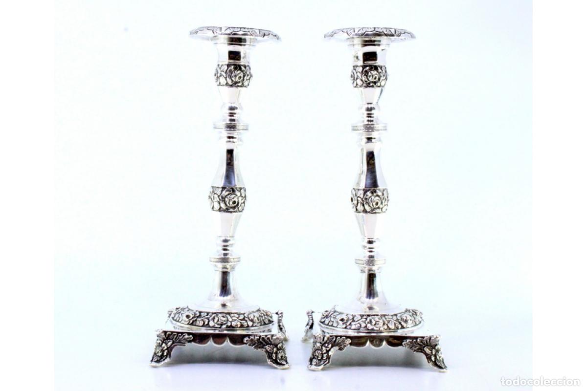Antig&uuml;edades: candelabros de plata - Foto 2