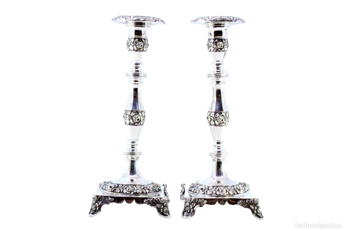 Antig&uuml;edades: candelabros de plata - Foto 1