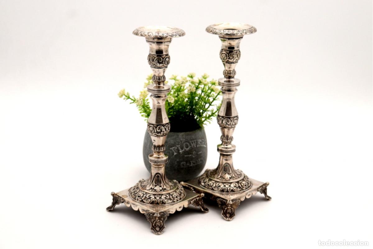 Antig&uuml;edades: candelabros de plata - Foto 2