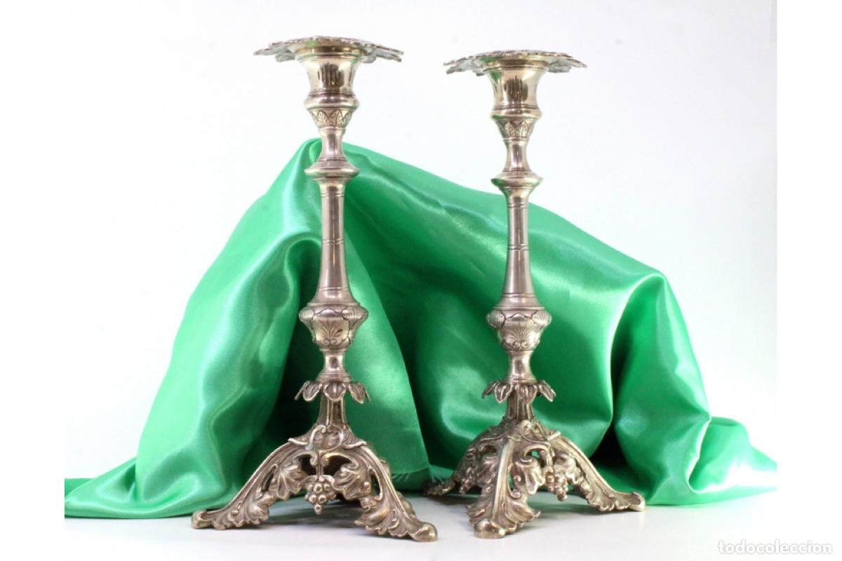 Antig&uuml;edades: candelabros de plata - Foto 1
