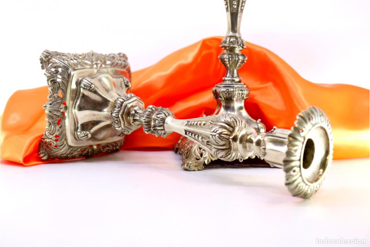 Antig&uuml;edades: candelabros de plata - Foto 3