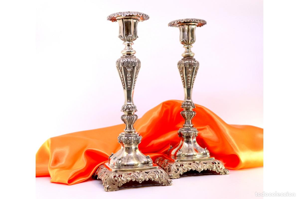 Antig&uuml;edades: candelabros de plata - Foto 1