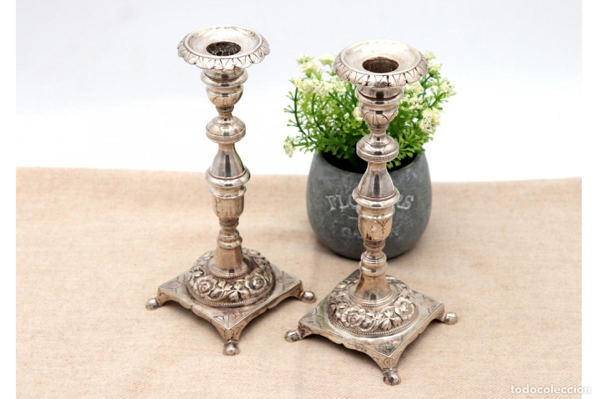 Antig&uuml;edades: candelabros de plata - Foto 1