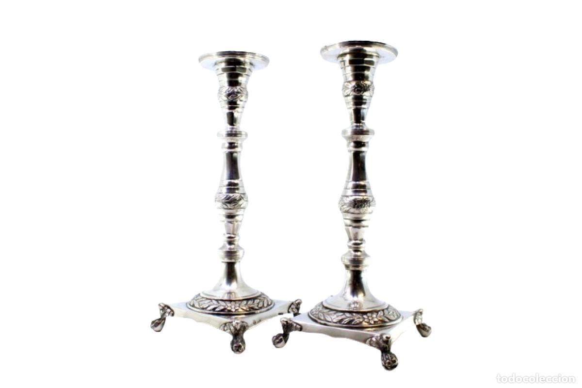 Antig&uuml;edades: candelabros de plata - Foto 1