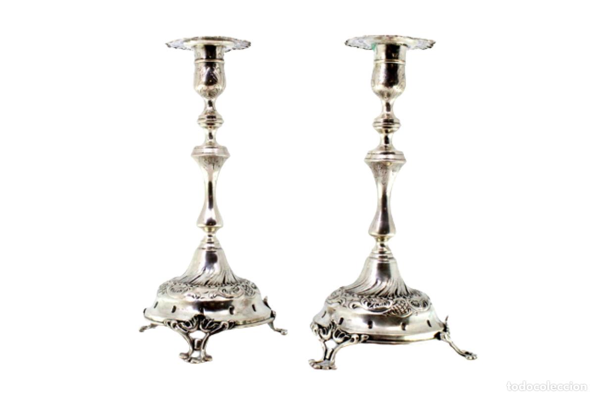 Antig&uuml;edades: candelabros de plata - Foto 1