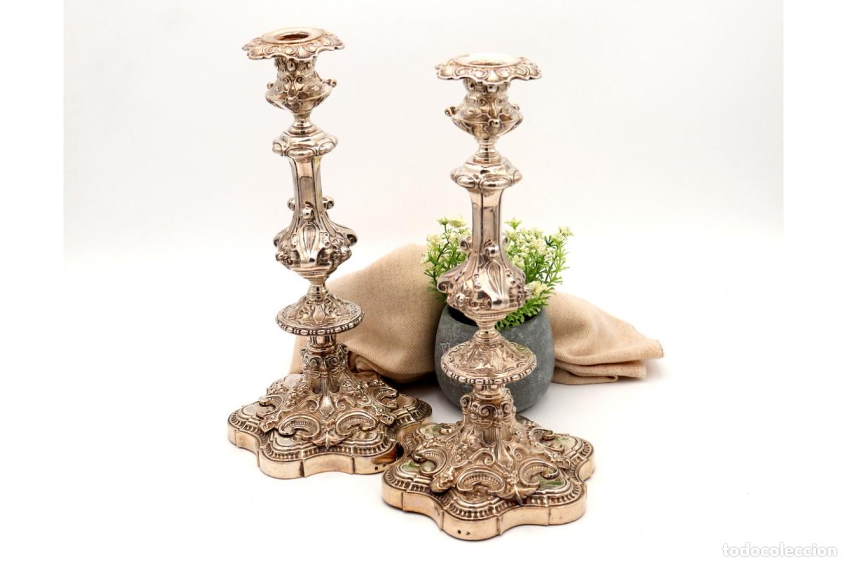 Antig&uuml;edades: candelabros de plata - Foto 4