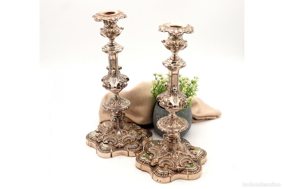 Antig&uuml;edades: candelabros de plata - Foto 1