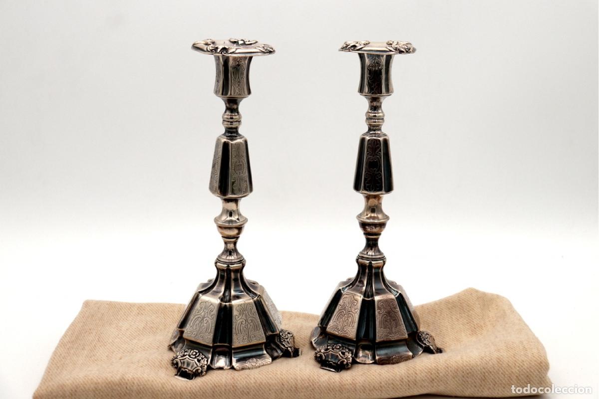 Antig&uuml;edades: candelabros de plata - Foto 2