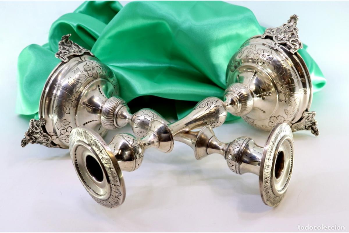 Antig&uuml;edades: candelabros de plata - Foto 3