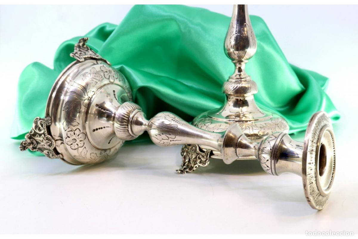 Antig&uuml;edades: candelabros de plata - Foto 4