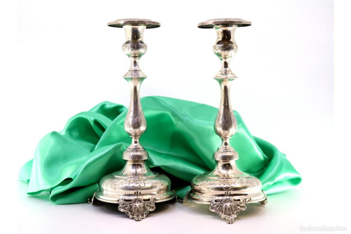Antig&uuml;edades: candelabros de plata - Foto 1