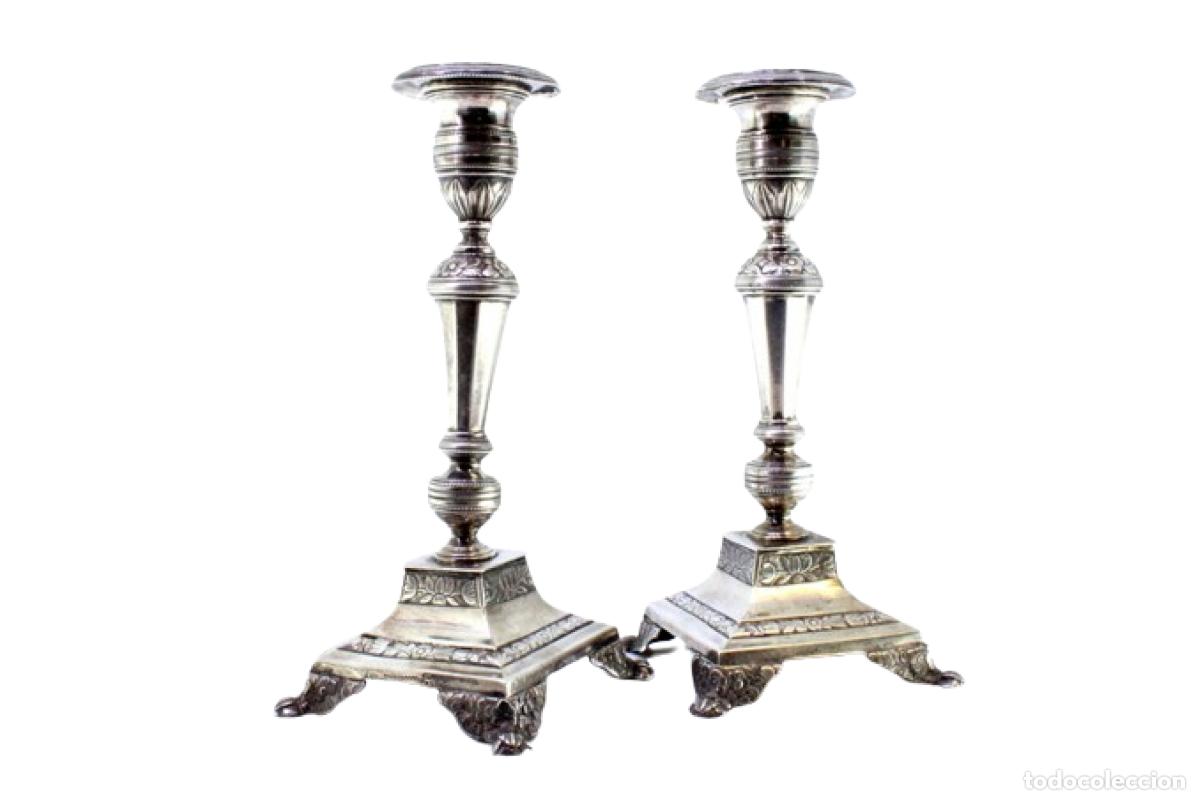 Antig&uuml;edades: candelabros de plata - Foto 1