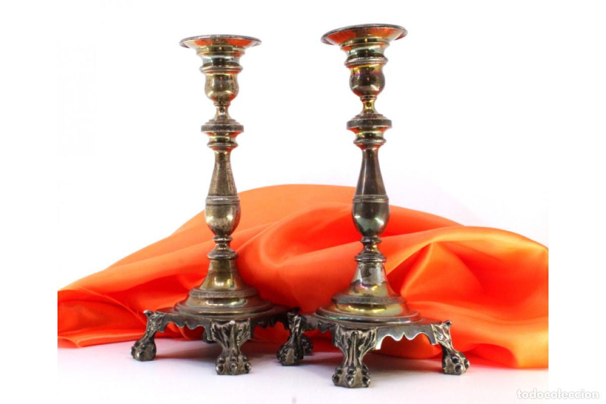 Antig&uuml;edades: candelabros de plata - Foto 1